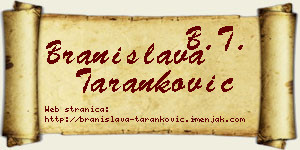 Branislava Taranković vizit kartica